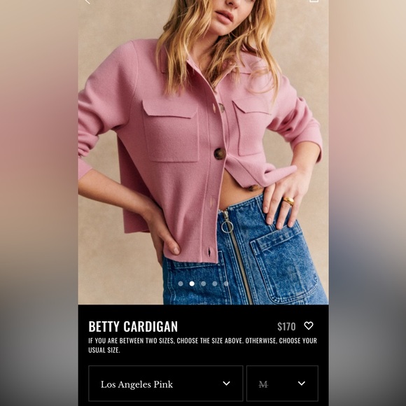 The Iconic Betty Cardigan in L.A. Pink - Picture 2 of 8